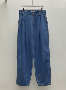 BEAMING SEOUL韩国东大门代购2025年春季新款收脚萝卜休闲牛仔裤