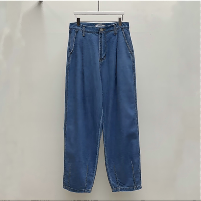 BEAMING SEOUL韩国东大门代购2025年春季新款收脚萝卜休闲牛仔裤