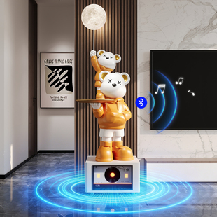 k歌音响暴力熊存钱罐客厅大型落地摆件电视柜旁边装饰品高端大气