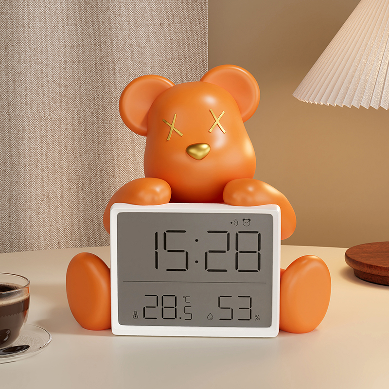 时钟摆件温度湿度计室内高颜值