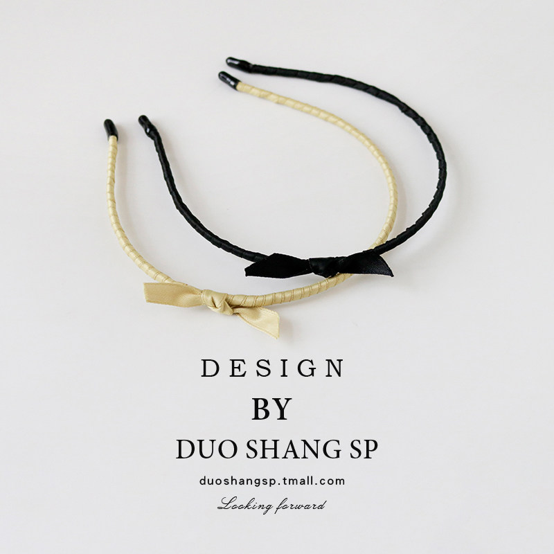 韩国少女感细边发箍蝴蝶结不勒头外戴儿童发卡淑女洗脸头箍压碎发