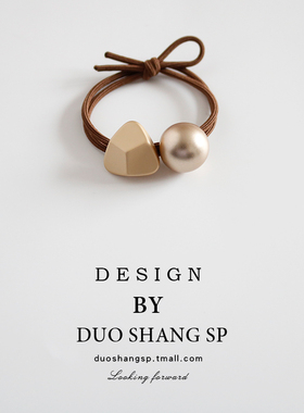 ins简约几何发绳日韩合金头绳扎马尾橡皮筋发圈头饰品少女扎头发