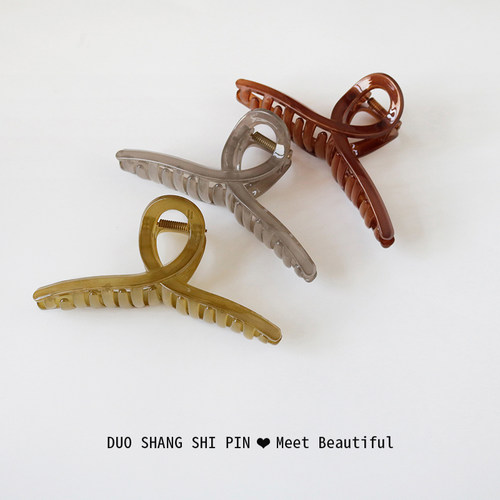 朵尚抓夹大号简约盘发夹子亚克力