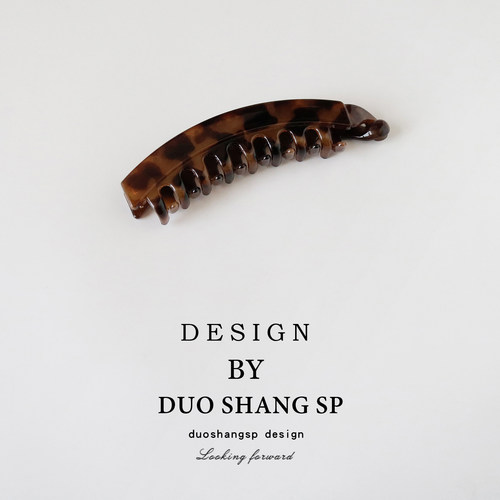 经典豹纹懒人香蕉发夹高马尾竖夹