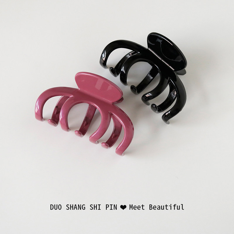 简约抓夹后脑勺发量多鲨鱼夹大号