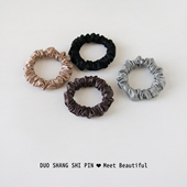 高品质缎面小肠发圈女亲肤真丝手感头绳皮套皮筋简约纯色马尾发绳