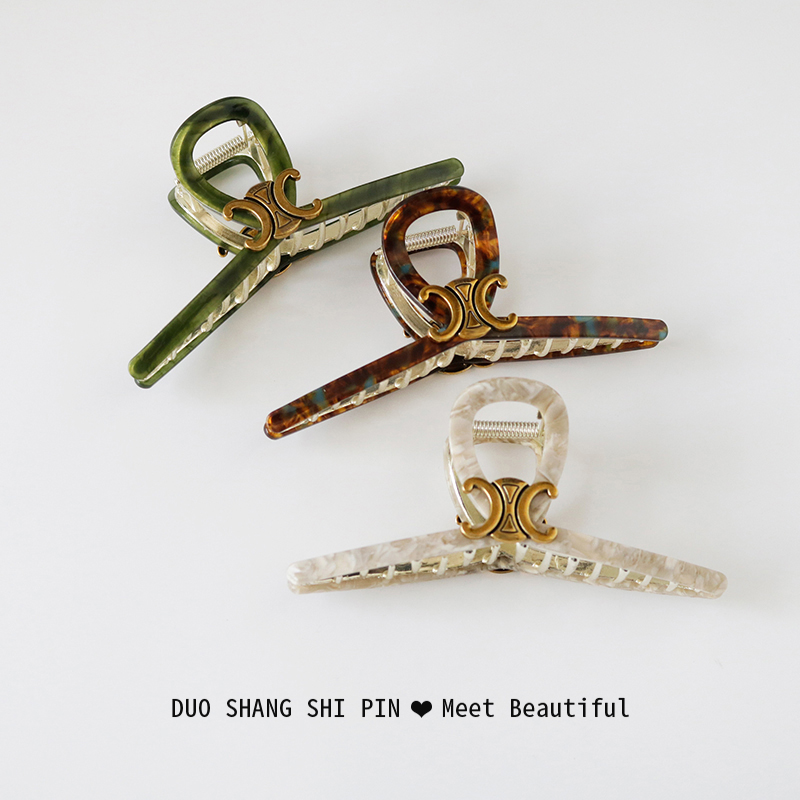 超大号抓夹醋酸高级感鲨鱼夹盘发