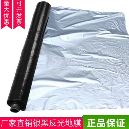 银黑双色膜反光膜农用黑地膜银黑膜除草膜 种植膜 塑料薄膜膜加厚