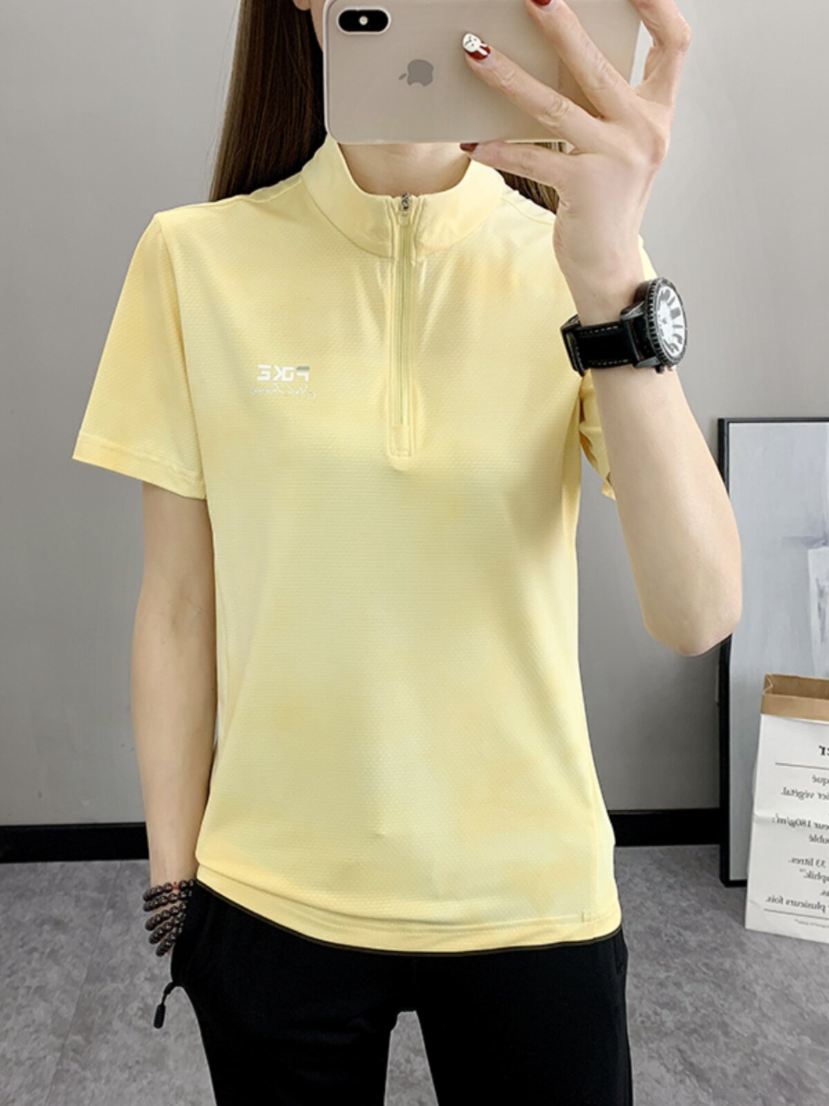 OUTDOOR FAST DRY WOMENS SUMMER TIDE MOUNTAINEERING CYCLING HIKING FAST DRY T-SHIRT RUNNING LOOSE LARGE SIZE SPORTS SHORT SLEEVE POLO SHIRT