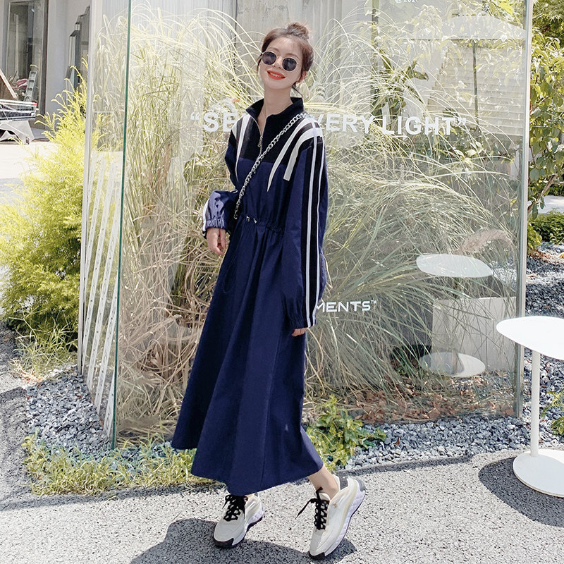 【22秋】！已出货拼接撞色收腰运动风连衣裙P125K178，女装连衣裙，浙宝257