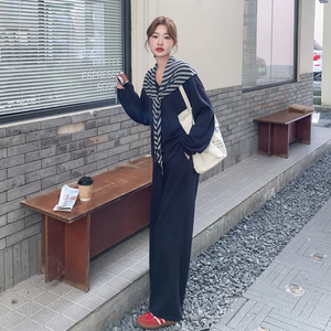 已出大货！新款！松弛感显瘦套装送披肩 257-58532-P195K318，女装运动套装，浙宝257