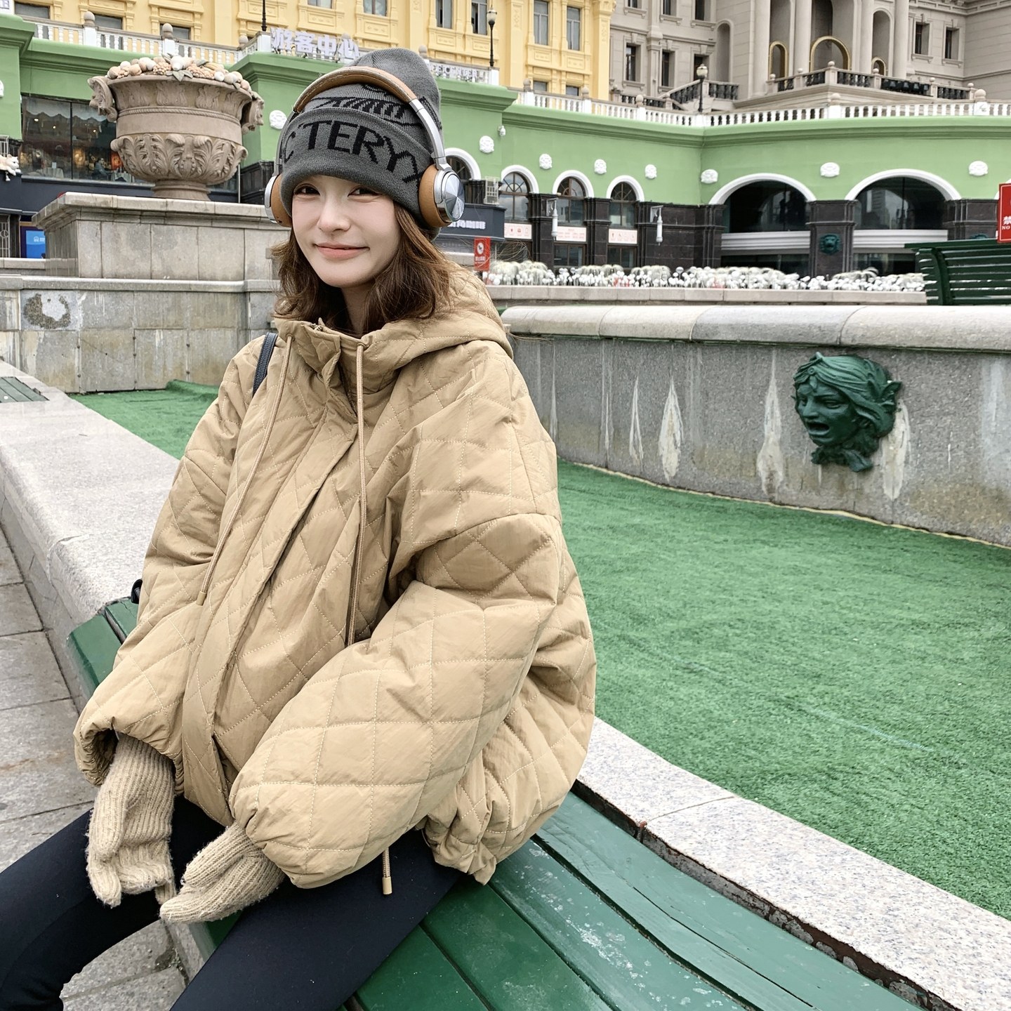 现货足！绗线格子高克重棉服257-58372-P195K278，女装棉衣/棉服，浙宝257