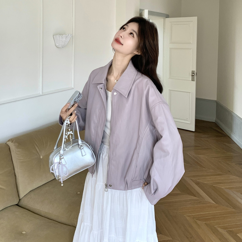 26春新款已出大货！小个子蛋白皮外套257-58555-P175K288,女装短外套,浙宝257