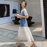 【2022夏新品】已更新！拼接气质连衣裙收腰显瘦P110K168，女装连衣裙，浙宝257