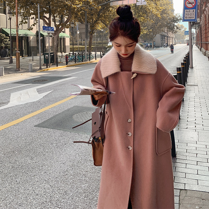 新！数据好双11重点主推款！现货！牛角扣毛呢大衣P195K278，女装毛呢外套，浙宝257