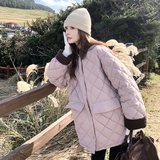 现货韩系格子绗线棉服257-58373-P195K278，女装棉衣/棉服，浙宝257