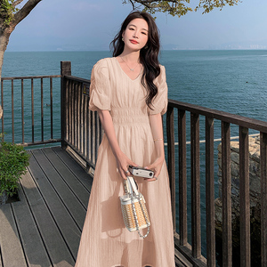 已出货！新加粉色仙仙的长款连衣裙257-58271-P115K168图片