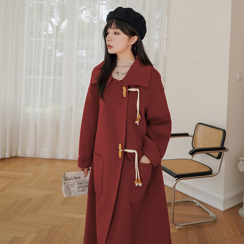 【双12新增XS码】高转化数据好加加厚牛角扣毛呢大衣P185K268，女装毛呢外套，浙宝257
