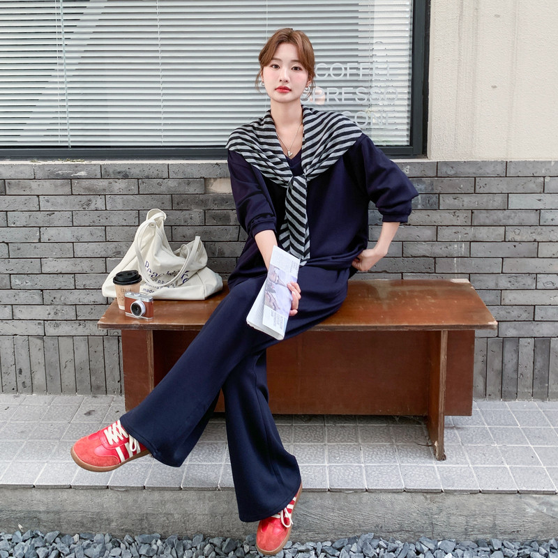 @现货！26春新款！松弛感显瘦套装送披肩257-58532-P195K318,女装运动套装,浙宝257