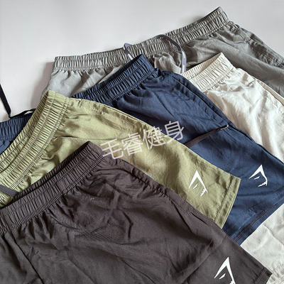 男健身跑步四五分速干透气运动裤