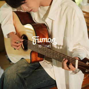 Trumon楚门新1系列2系原声单板民谣吉他初学者进阶可加装 电箱41寸