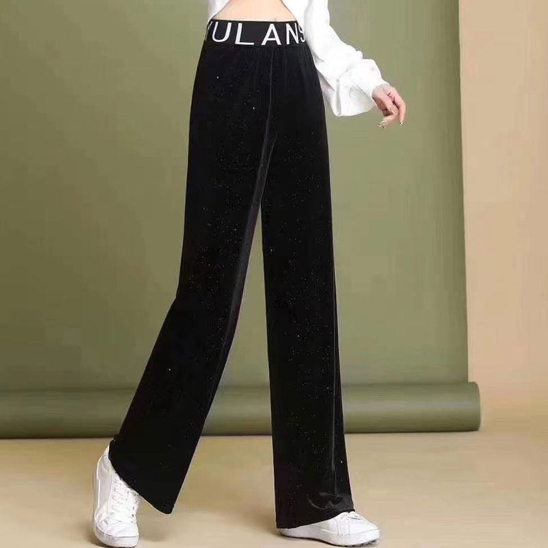 高腰阔腿裤女秋天直筒休闲女高腰垂感高腰2020新款宽松洋气