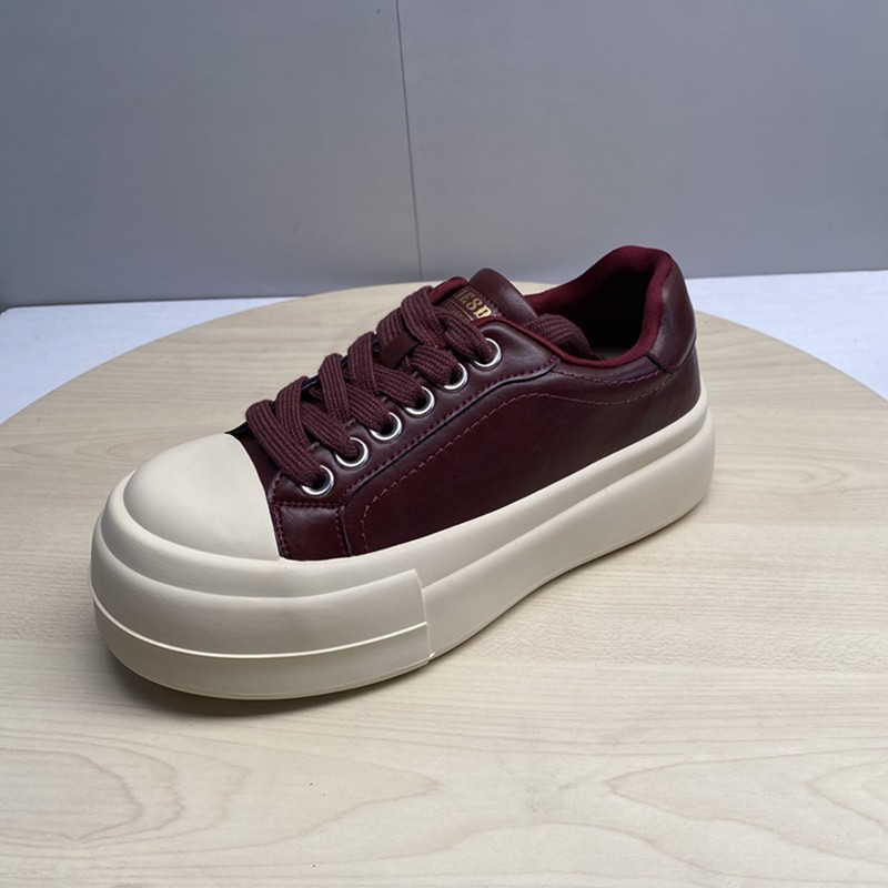 工厂断码处理春季新款真皮女鞋圆头系带厚底韩版平底学院风板鞋,女鞋,时尚休闲鞋,淘宝优惠券,粉丝福利购,淘宝优惠卷