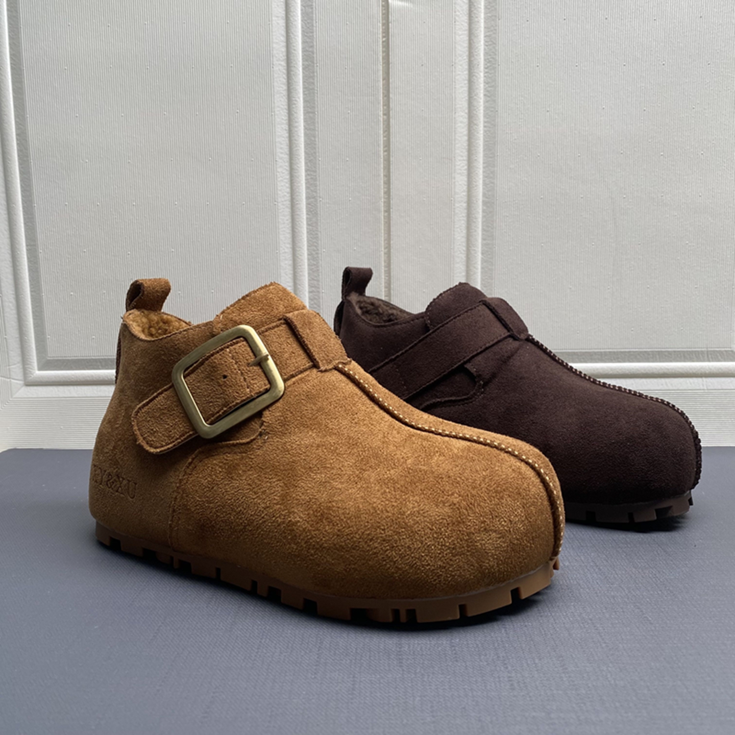 工厂断码处理秋冬季新款女鞋内增高绒里保暖棉鞋复古深口勃肯鞋