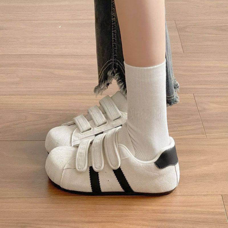 复古德训鞋女魔术贴小白鞋2026年新款百搭学生休闲板鞋丑萌大头鞋,女鞋,高帮鞋,淘宝优惠券,粉丝福利购,淘宝优惠卷