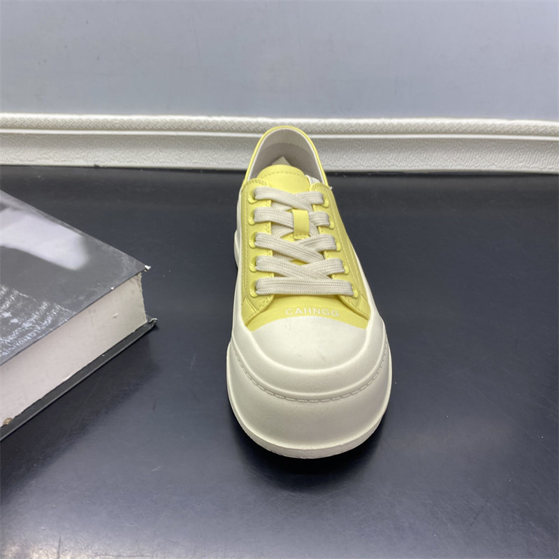 韩版厚底面包鞋女百搭轻便休闲小白鞋少女圆头单鞋低帮鞋交叉绑带