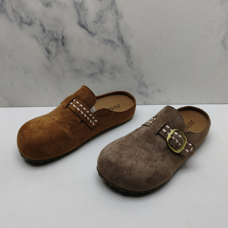 工厂断码处理春夏季新款女鞋勃肯鞋后空跟平底复古防滑包头半拖鞋,女鞋,包头拖,淘宝优惠券,粉丝福利购,淘宝优惠卷