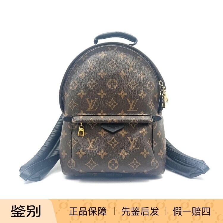 LV路易威登 Palm Springs 棕色老花印花双肩包 95新 18508951