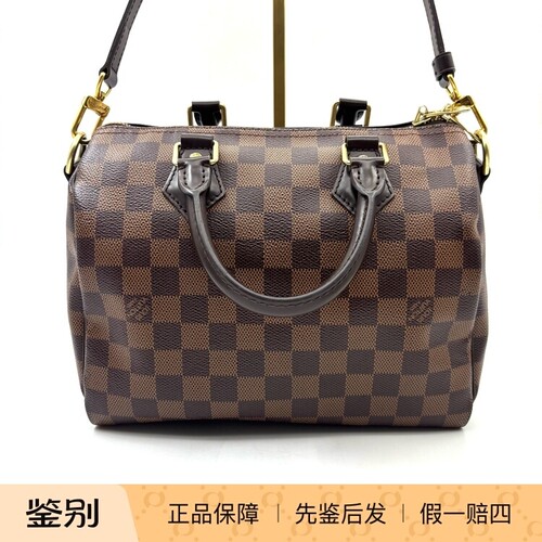 LV路易威登Speedy25棋盘格肩带款枕头包芯片款成色98新24980354