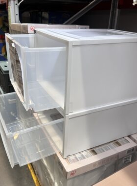 山姆爱丽思收纳箱抽屉式成衣内裤收纳家用透明塑料杂物整理箱2层