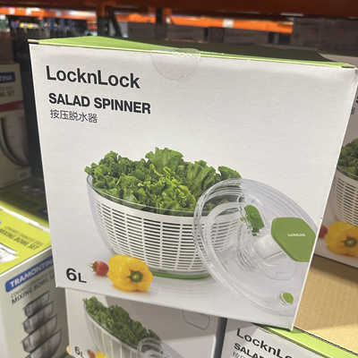 特价costco代购LocknLock蔬菜脱水器清洗家用蔬菜水果制作色拉6L