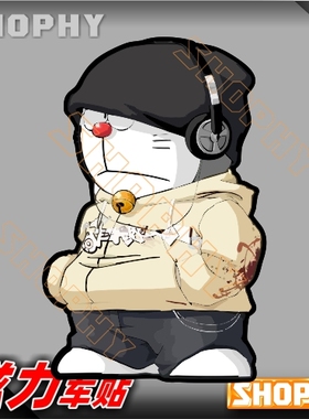 PC0048-10磁力汽车贴纸卡通可爱哆啦A梦小叮当机器猫