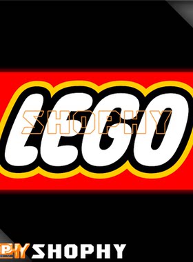 乐高积木玩具logo装饰个性七彩镭射金属色反光荧光摩托汽车贴纸