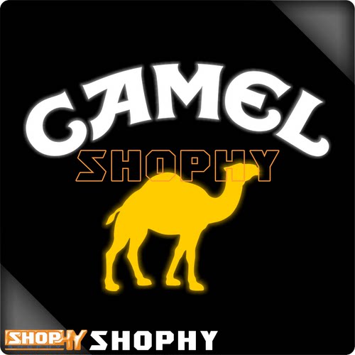 骆驼Camel赞助商拉力赛事JDM个性改装金属色反光荧光摩托汽车贴纸