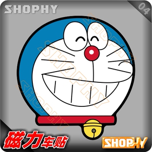 PC0031 04磁力汽车贴纸卡通可爱哆啦A梦小叮当机器猫