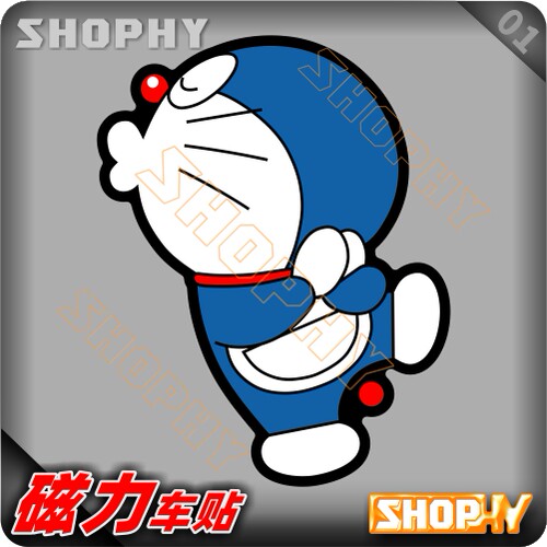 PC0048-01磁力汽车贴纸卡通可爱哆啦A梦小叮当机器猫