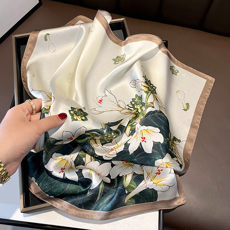 53CM小方巾100%桑蚕丝发带丝巾