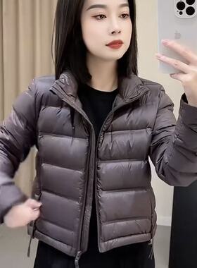 肯豆风短款新款收腰羽绒棉服女宽松加厚立领小个子面包服ins潮