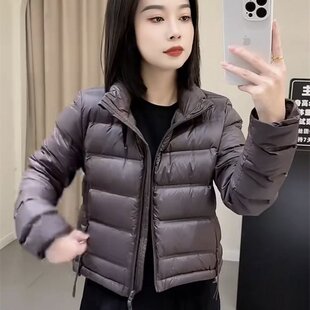 肯豆风短款新款收腰羽绒棉服女宽松加厚立领小个子面包服ins潮