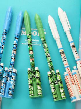 创意火箭导弹造型中性笔 签字笔兵器水笔 文具黑色水笔火箭笔批发