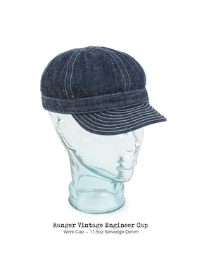 Ranger Vintage 牛仔小檐机修师帽 美式复古工作帽原色丹宁鸭舌帽