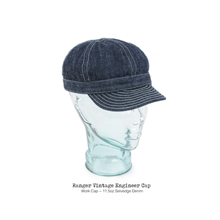 美式 牛仔小檐机修师帽 复古工作帽原色丹宁鸭舌帽 Vintage Ranger