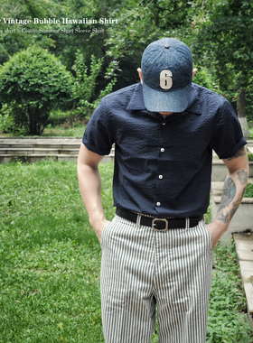 Ranger Vintage 夏日泡泡棉短袖Aloha Shirt夏威夷衬衫古巴领复古