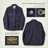 复古40 美式 50s 经典 肌理牛仔夹克原色 Ranger 五袋工装 Vintage