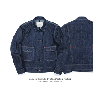 Ranger Overall 原创双兜牛仔工作夹克原色赤耳丹宁 美式复古外套