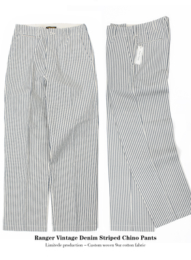 Ranger Vintage 新疆棉 复古Chino高腰宽松条纹美式军官裤牛仔裤